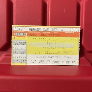 Incubus US Cellular Center Cedar Rapids Concert Ticket Stub Vintage April 2002 - Picture 1 of 2