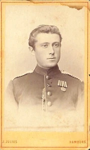 Fotografia J. Julius, Amburgo Germania 2,5 x 4" - Foto 1 di 2