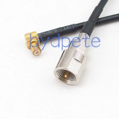 MCX male right angle R/A to FME male plug  RG174 Pigtail Coaxial Cable 15cm 6in - Image 1 of 4