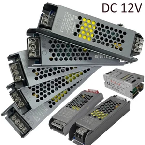 DC12V Power Supply 12W-400W LED Driver Adapter Ultra Thin Lighting Transformer - Picture 1 of 14