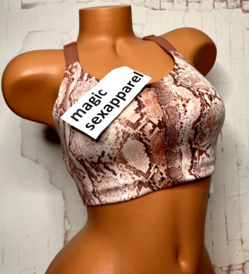 VICTORIAS SECRET 36 38 INCREDIBLE MAX SPORTS BRA WIRELESS MAXIMUM SUPPORT SNAKE - Image 1 of 2