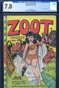 ZOOT COMICS #14 (5/48) - CGC-7.0, OW-W - Panadero - Edad de Oro - ¡La mejor calificación! - Imagen 1 de 3