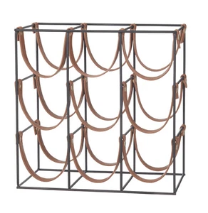 Wine Rack 9 Bottle Racks Storage Iron Folding Holder Cellar Stand Orwell - Picture 1 of 1