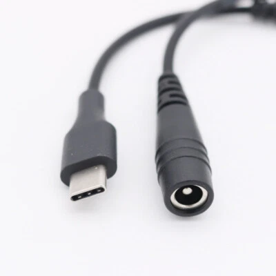 USB 3.1 Type C Male to DC 5.5mm x 2.1mm Female Power Jack Extension Charge Cable - Image 1 of 4