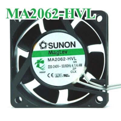 1PCS for SUNON AC Fan MA2062-HVL GN AC220-240V 50/60Hz 4.1/4.4W 60x60x25mm - Image 1 of 4