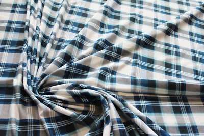 Jersey 3,30€/m² Baumwolle, Elasthan kariert Meterpreis ME7 - Bild 1 von 3