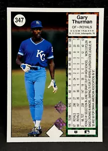 Gary Thurman 1989 Upper Deck Error Double Holograms Misplaced on Back #347 KC - Picture 1 of 2
