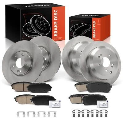 Rotores de disco dianteiros e traseiros e pastilhas de freio para Hyundai Veracruz 2007 2008 2009-2012 - Imagem 1 de 4