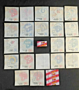 1988 Bubble Champ RARE Helmet Logo Tattoos 21 diff Jets Bills Bengals + 1 UNOPEN - Bild 1 von 2