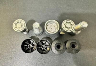 Tuerca de bloqueo de rueda Volkswagen 2000-2025 nueva con tapas y llave 100 % OEM. Foto 1 de 4
