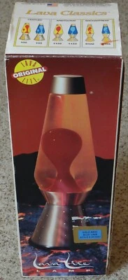 1995 Lava-Lite Lamp BOX ONLY Gold Base White Lava-Blue Liquid #8103 Enchantress - Image 1 of 4