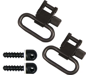 1" Quick Release Rifle Sling Swivels + 2 x Long Wood Screw Studs Gun/Air Rifle - Picture 1 of 1