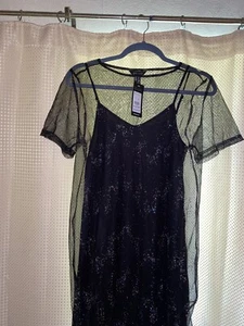 New Look Diamonte Mesh Dress 10 - Picture 1 of 5