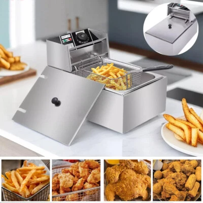 Kommerzielle Gastro Fritteuse Elektrische Fritöse 2500 Watt 10L Edelstahl - Bild 1 von 4