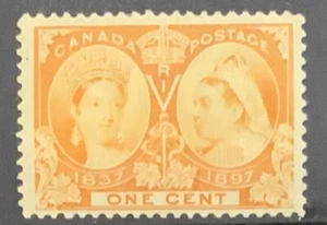 CANADÁ 1897 JUBILEO UN CENTAVO SG122 LIGERAMENTE MONTADO COMO NUEVO. GATO MUY FRESCO £17 - Imagen 1 de 2