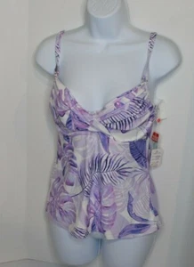 Swim Systems C792 Island Dream Crossroads Underwire Tankini Swim Top  32DD - Picture 1 of 3
