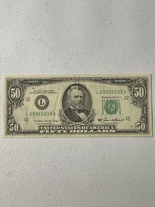 Series 1985 Old  $50Dollar federal reserve notes L29925233A - Picture 1 of 2