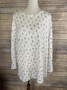 Top grafico Lane Bryant 18/20 nuovo con etichetta novità manica lunga sci inverno pupazzo di neve maglia - Foto 1 di 10