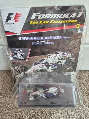 1/43 F1 FORMULA 1 CAR COLLECTION - BMW SAUBER 08 ROBERT KUBICA 2008 CAR #45 NEW - Image 1 of 3
