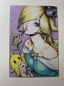 Rosalina Super Mario Bros Sexy Goddess Anime Doujin Sketches Art Card Girl Waifu