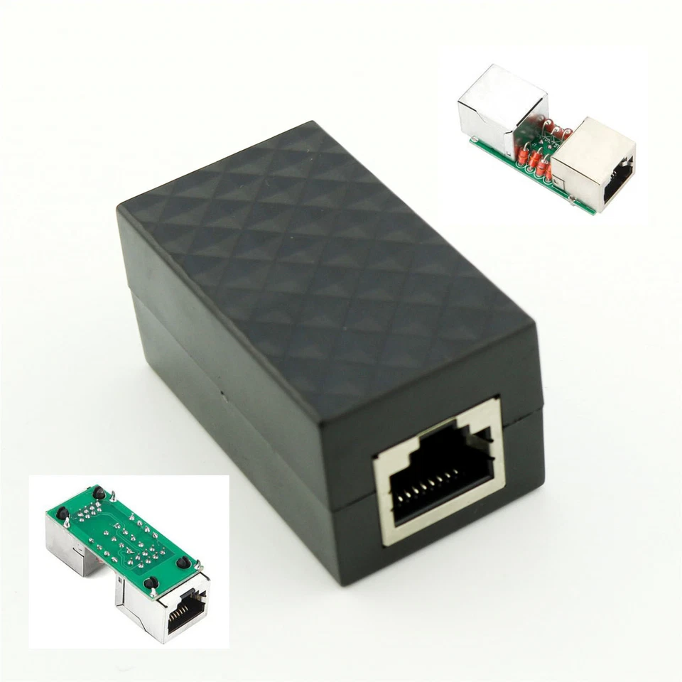 10x RJ45 Lightning Arrester Adapter Ethernet Surge Protector Protect Device New - Image 1 of 4