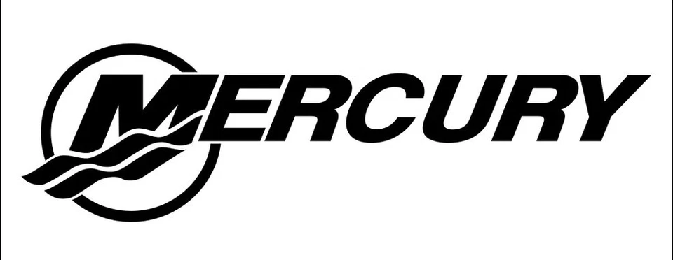 Calcomanía adhesiva de vinilo Mercury Marine caza/pesca 150 mm de ancho Foto 1 de 1