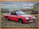 Crayford Vauxhall Cavalier Centaur Convertible 1978 Brochure  Magraw Engineering