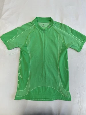Camisa deportiva de ciclismo Shebeest para mujer grande 3/4 cremallera manga corta bolsillos verde Foto 1 de 4