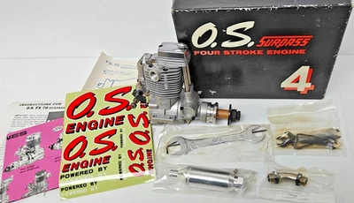 O.S FS 70 SURPASS FOUR STROKE RC GLO ENGINE NEVER BEEN USED NEW WITH PARTS BOXED - Image 1 of 4