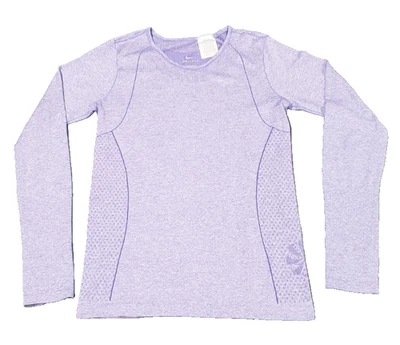 Nike Long Sleeve Running Top Lavender Dri Fit Stretch Exercise Gym Womens Size M - Image 1 of 4