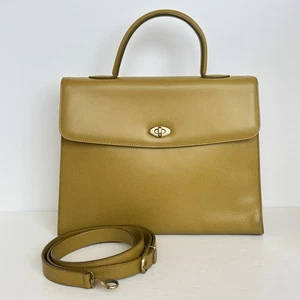 Rare Vintage Coach Mustard Yellow Madison Copley 4414 Kelly leather made Italy - Picture 1 of 22