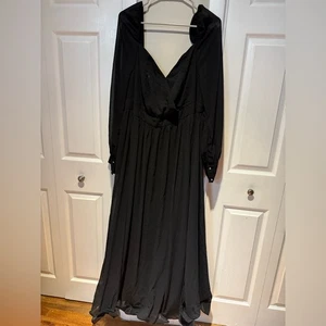 Vestido Faeresty elegante negro manga larga para mujer - Imagen 1 de 5