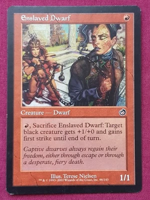 Magic The Gathering TORMENT ENSLAVED DWARF red card MTG - Image 1 of 2
