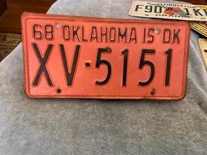 Oklahoma OK License Plate 1968 XV 5151 - Picture 1 of 1