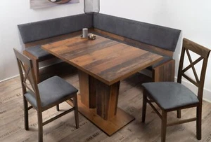 Eckbank Eckbankgruppe Essgruppe MILANO 150 x 180 cm Old Wood Vintage - Bild 1 von 9