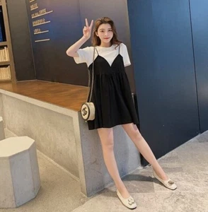 Maternity Short T-Shirt Dresses for Women Size 4-14 Postpartum Pregnant A-Line - Picture 1 of 47