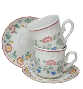 TAZA Y PLATILLOS Churchill BRIAR ROSE Rosa Staffordshire Inglaterra - 2 cabañas - Imagen 1 de 4