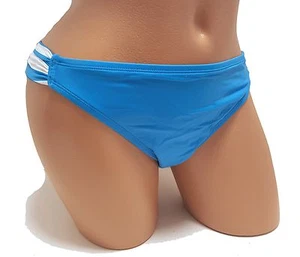 Jag NEW Solid Blue Women's Size XL 14 16 Swimsuit Bikini Bottom $45 Tab Side 261 - Picture 1 of 1