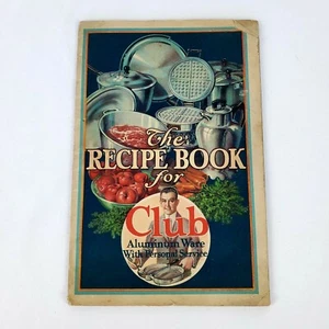 Libro de recetas vintage para artículos de aluminio Club con certificado de mérito publicitario - Imagen 1 de 12