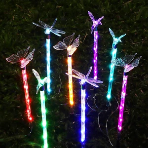 Set of 8 Plastic Solar Lights Outdoor Garden Decor - Upgraded Solar Garden Light - Picture 1 of 12