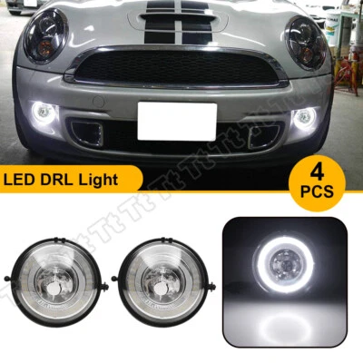 For Mini Cooper R55 R56 R57 R58 R59 R60 R61 White Led DRL Driving Fog Light Lamp - Image 1 of 4