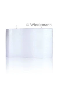Vela de boda eje con 2 mechas 150x250 blanco nácar estriado Wiedemann - Imagen 1 de 1