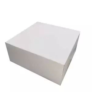 White Cake Boxes, 10" x 10" x 5", 2 Count - Picture 1 of 5