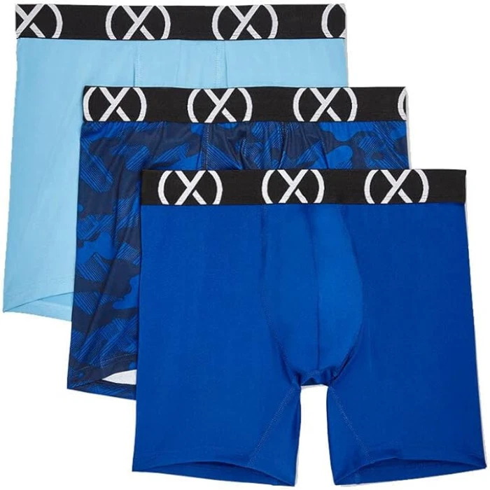 2(X)IST mens Sport Micro 3 Pack 6'' Inseam Boxer Briefs L