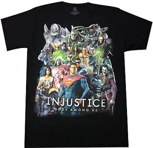 Offizielles DC Comics Ungerechtigkeit Götter unter uns Erwachsenen-T-Shirt - Batman Superman Flash - Bild 1 von 1