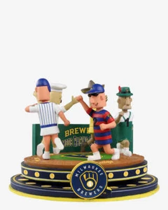 Racing Sausages Milwaukee Brewers Mini Bobblehead Scene Bobblehead MLB - Picture 1 of 1