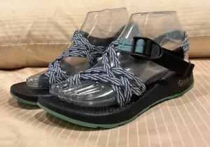 Sandalias deportivas CHACO púrpura verde doble correa punta lazo playa piscina para mujer talla 6 - Imagen 1 de 12