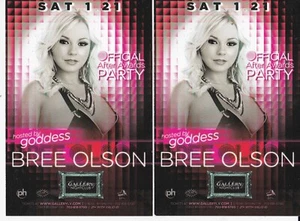 Bree Olson (2 ) Las Vegas Promo Photo Cards Lot Goddess Planet Hollywood Party - Picture 1 of 3