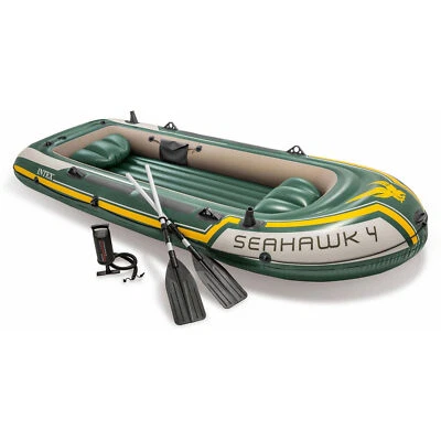 Boot "Seahawk 4" SET inkl. Alu-Paddel + Pumpe #68614, bis 480kg, 351x145x48cm - Bild 1 von 4