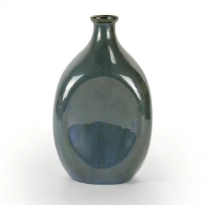 Fulper Pottery pinch bottle Vasecraft 8" blue flambe glaze 34s arts & crafts - Picture 1 of 5